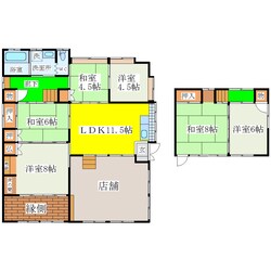 大善寺駅 徒歩8分 1-2階の物件間取画像